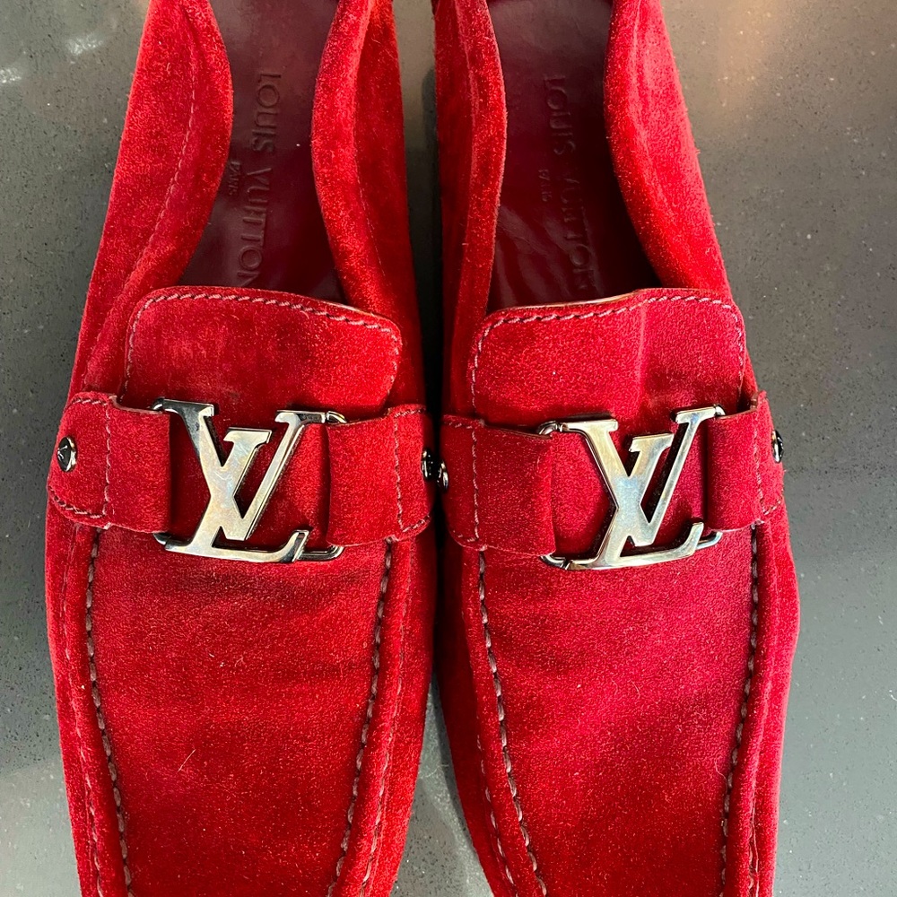 Louis Vuitton loafers.